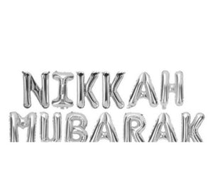 Nikkah Mubarak Balloon Banner