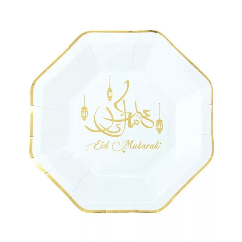 Eid Party Plates - Size Large 8 Count