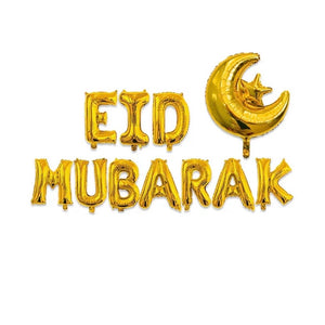 Eid Mubarak & Crescent Moon Balloons